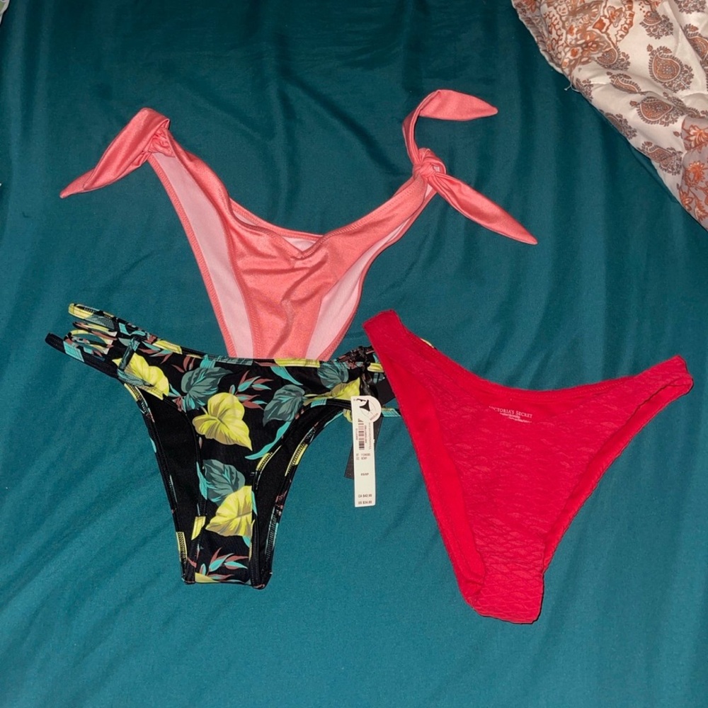 Victoria's Secret Coral and Pink Bikini Top